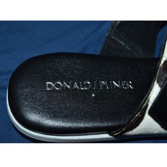 NEW Donald J Pliner Cow Print Calf Women's 7.5M Open Toe Sandals Slip-On Shoes - Picture 8 of 9